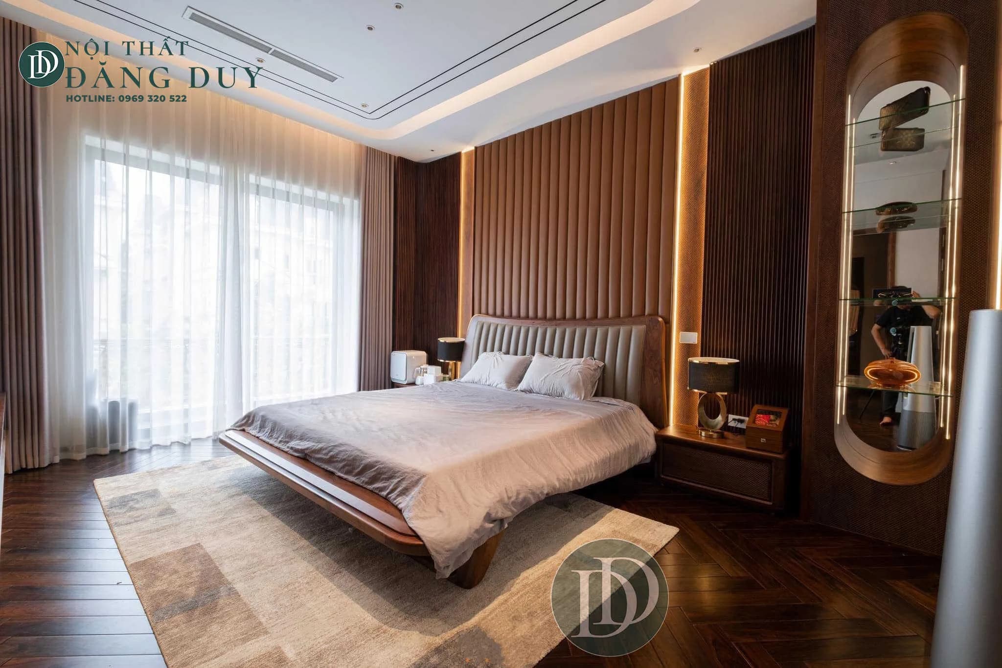 Giường ngủ gỗ óc chó GN01